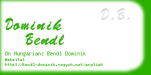 dominik bendl business card